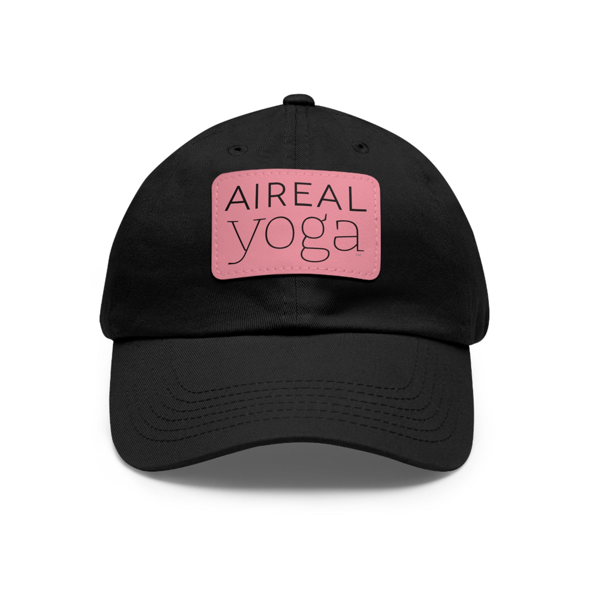 Aireal Yoga Leather Patch Dad Hat | Rectangle Logo