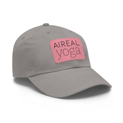 Aireal Yoga Leather Patch Dad Hat | Rectangle Logo