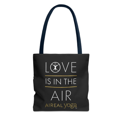 Love Is In The Air Tote Bag | Aerial Yoga Typography Tote