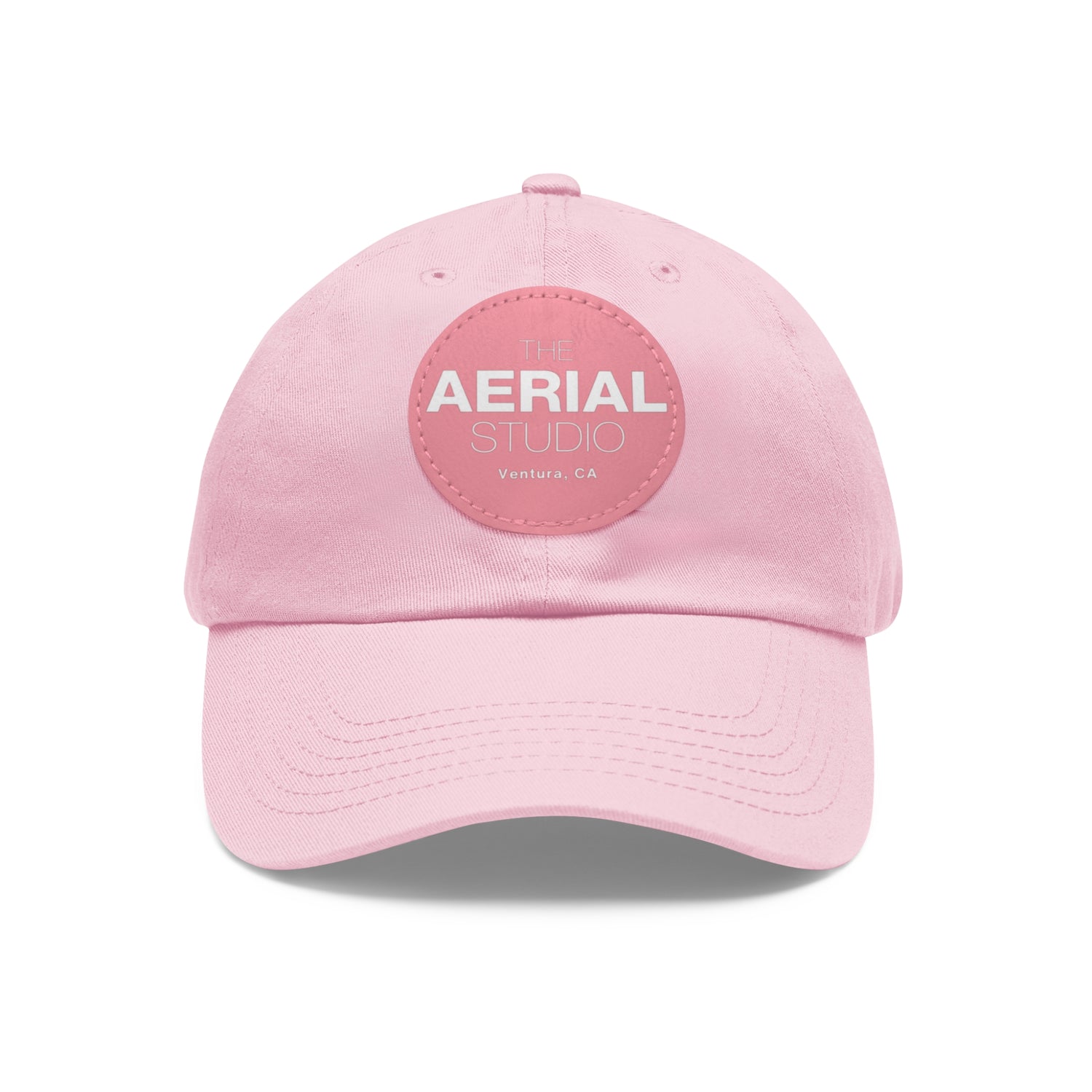 Aerial Studio Round Leather Patch Hat | Dad Hat with Leather Patch