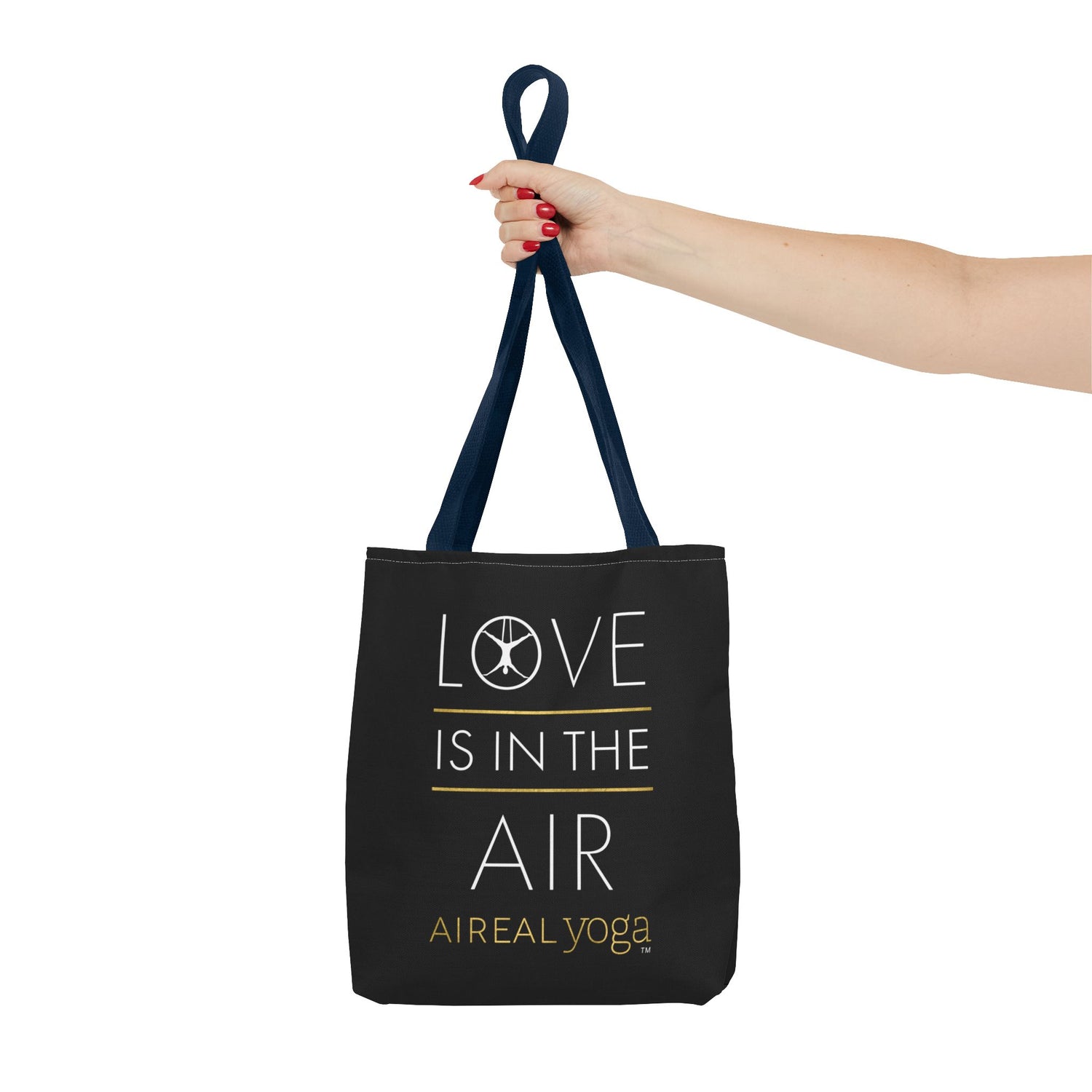 Love Is In The Air Tote Bag | Aerial Yoga Typography Tote
