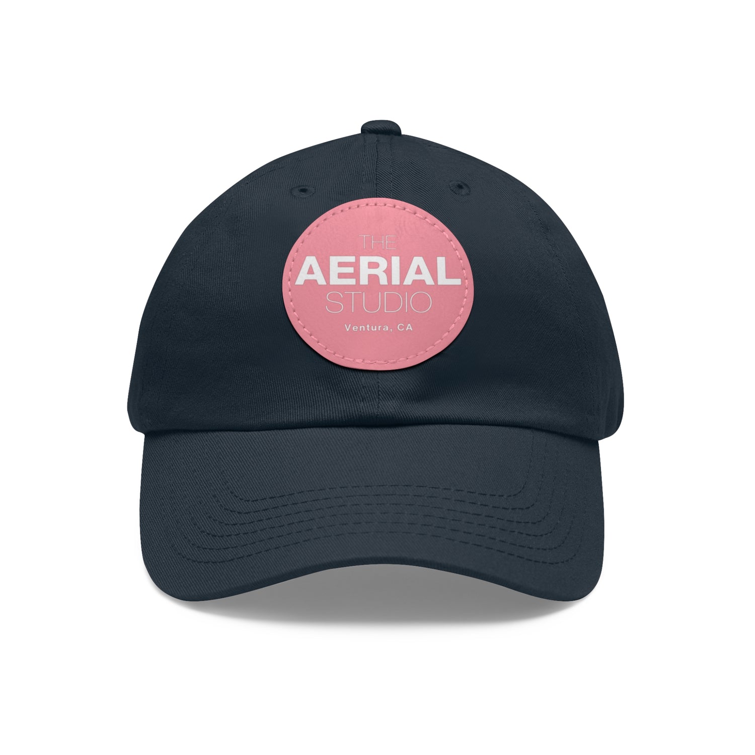 Aerial Studio Round Leather Patch Hat | Dad Hat with Leather Patch