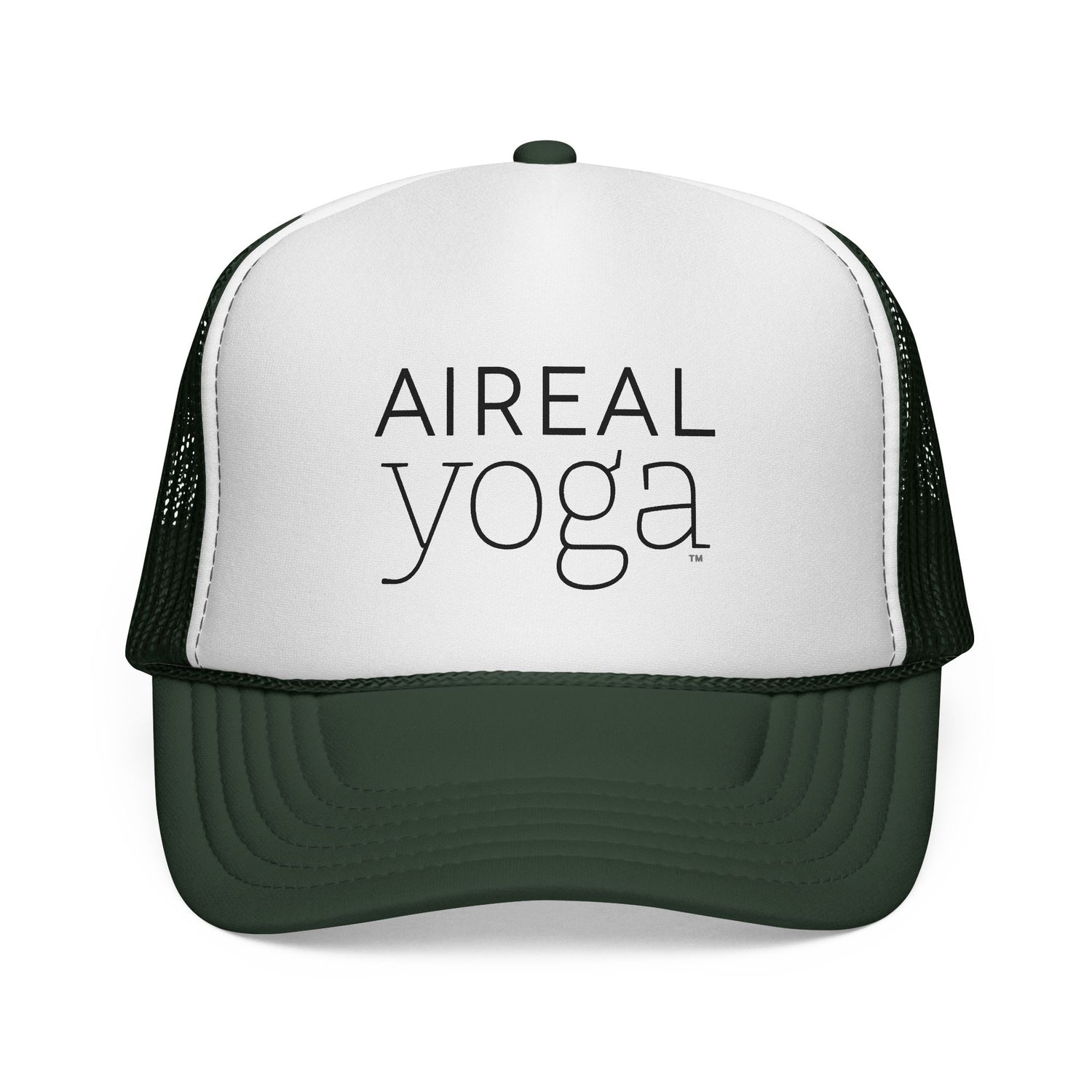 AIREAL yoga Trucker Cap | Embroidered Mesh Hat, Fitness Activewear