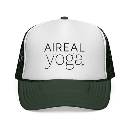 AIREAL yoga Trucker Cap | Embroidered Mesh Hat, Fitness Activewear
