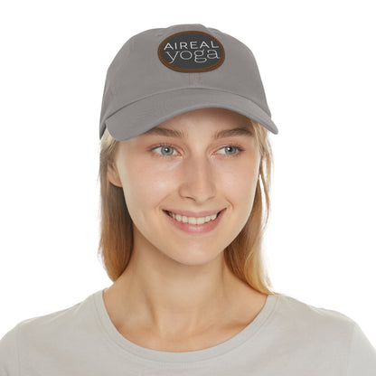AIREAL Yoga patch hat | Dad Hat with Round Leather Patch