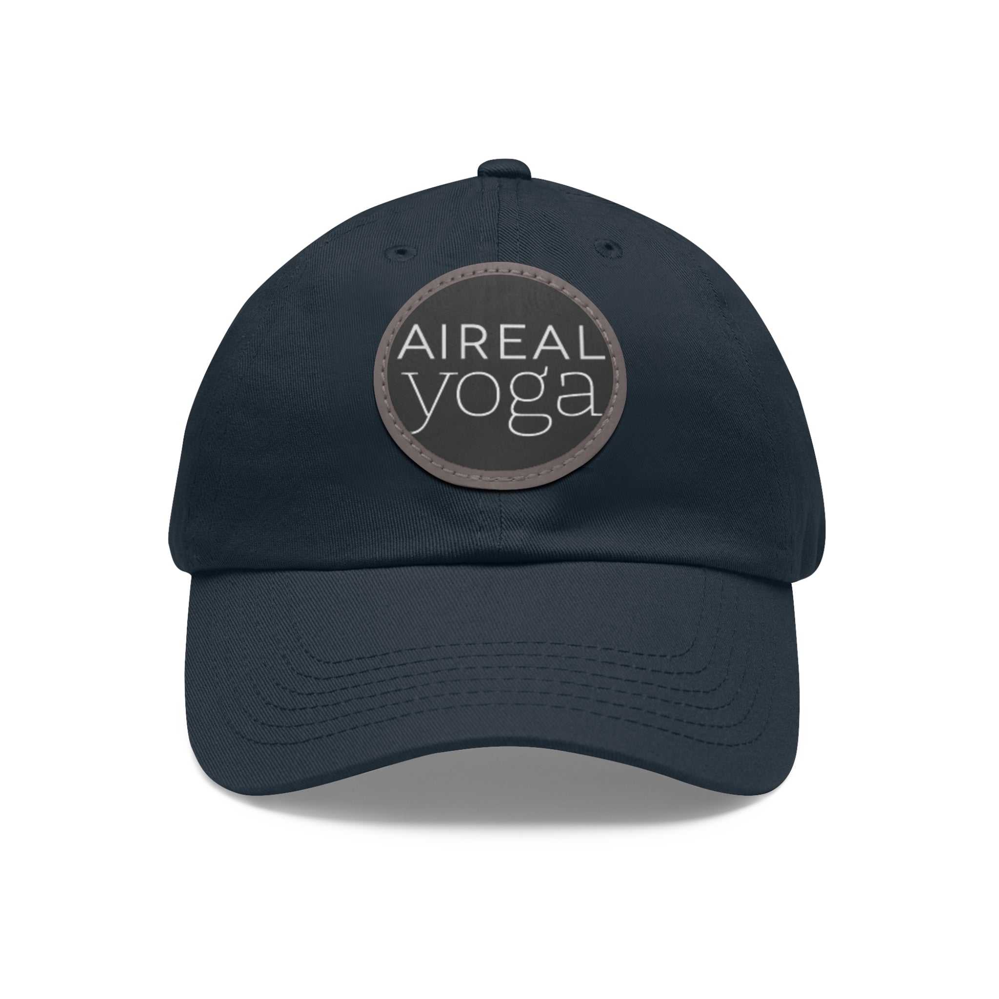 AIREAL Yoga patch hat | Dad Hat with Round Leather Patch