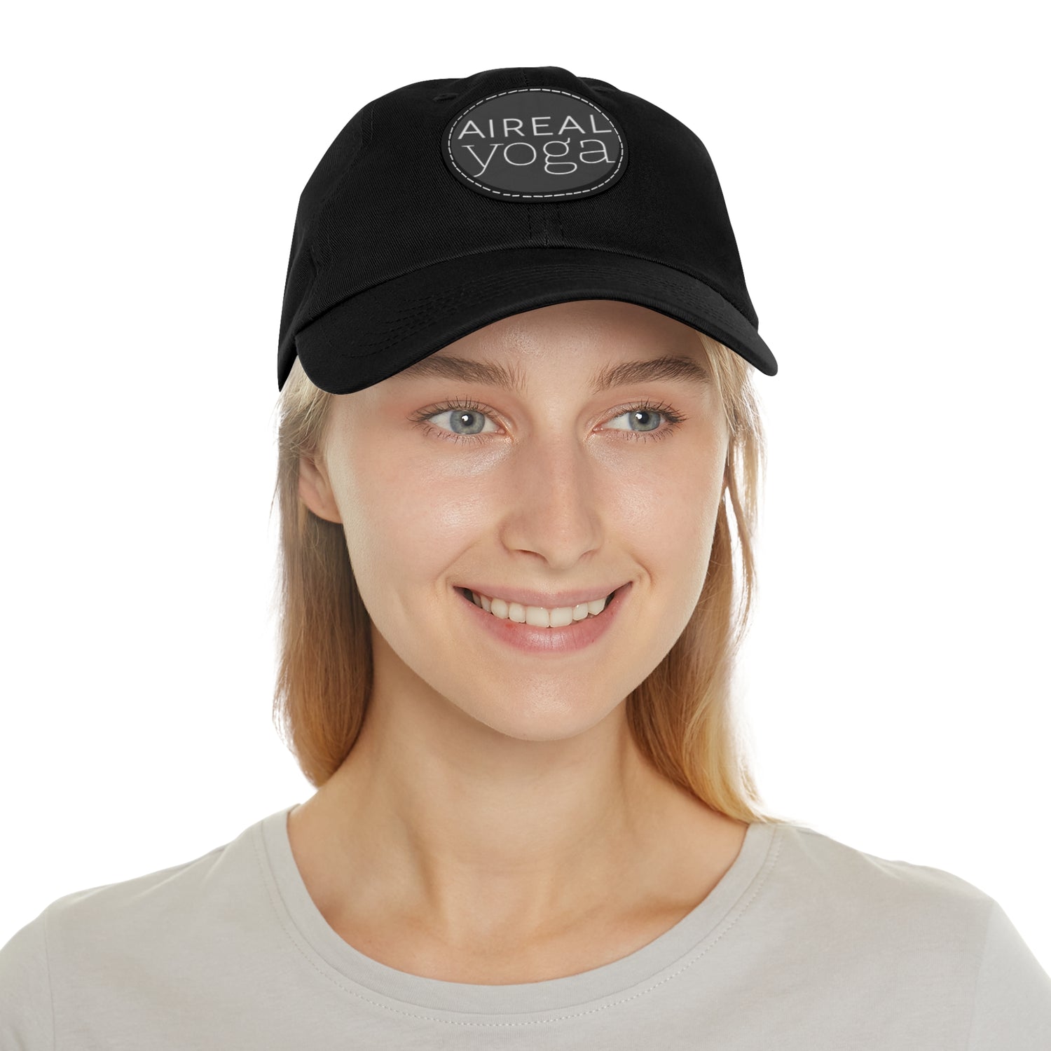 AIREAL Yoga patch hat | Dad Hat with Round Leather Patch