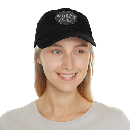 AIREAL Yoga patch hat | Dad Hat with Round Leather Patch