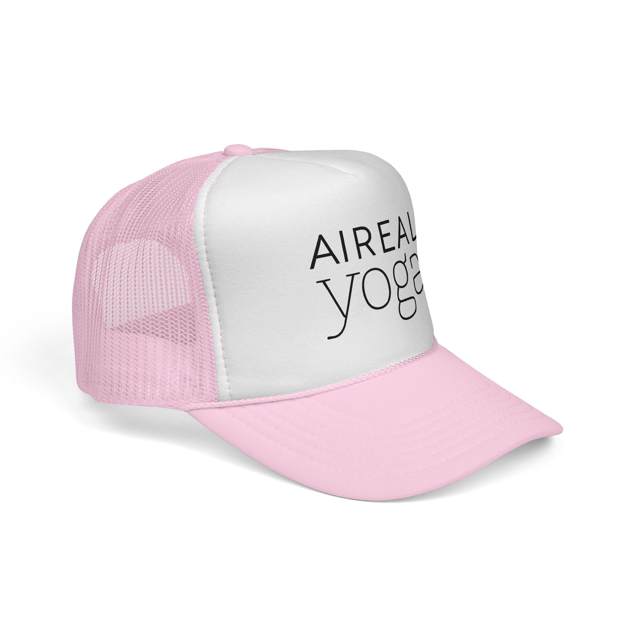 AIREAL yoga Trucker Cap | Embroidered Mesh Hat, Fitness Activewear