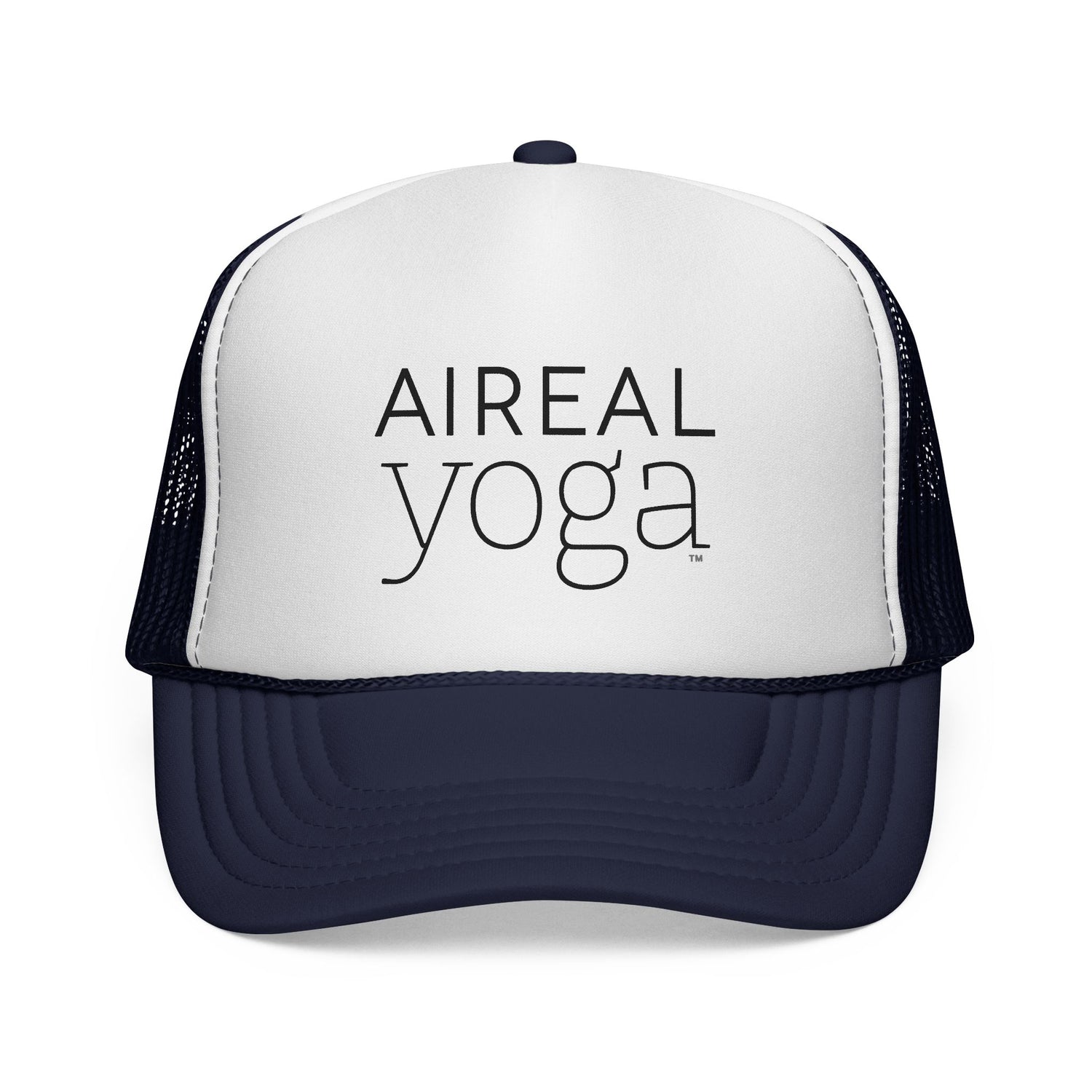 AIREAL yoga Trucker Cap | Embroidered Mesh Hat, Fitness Activewear