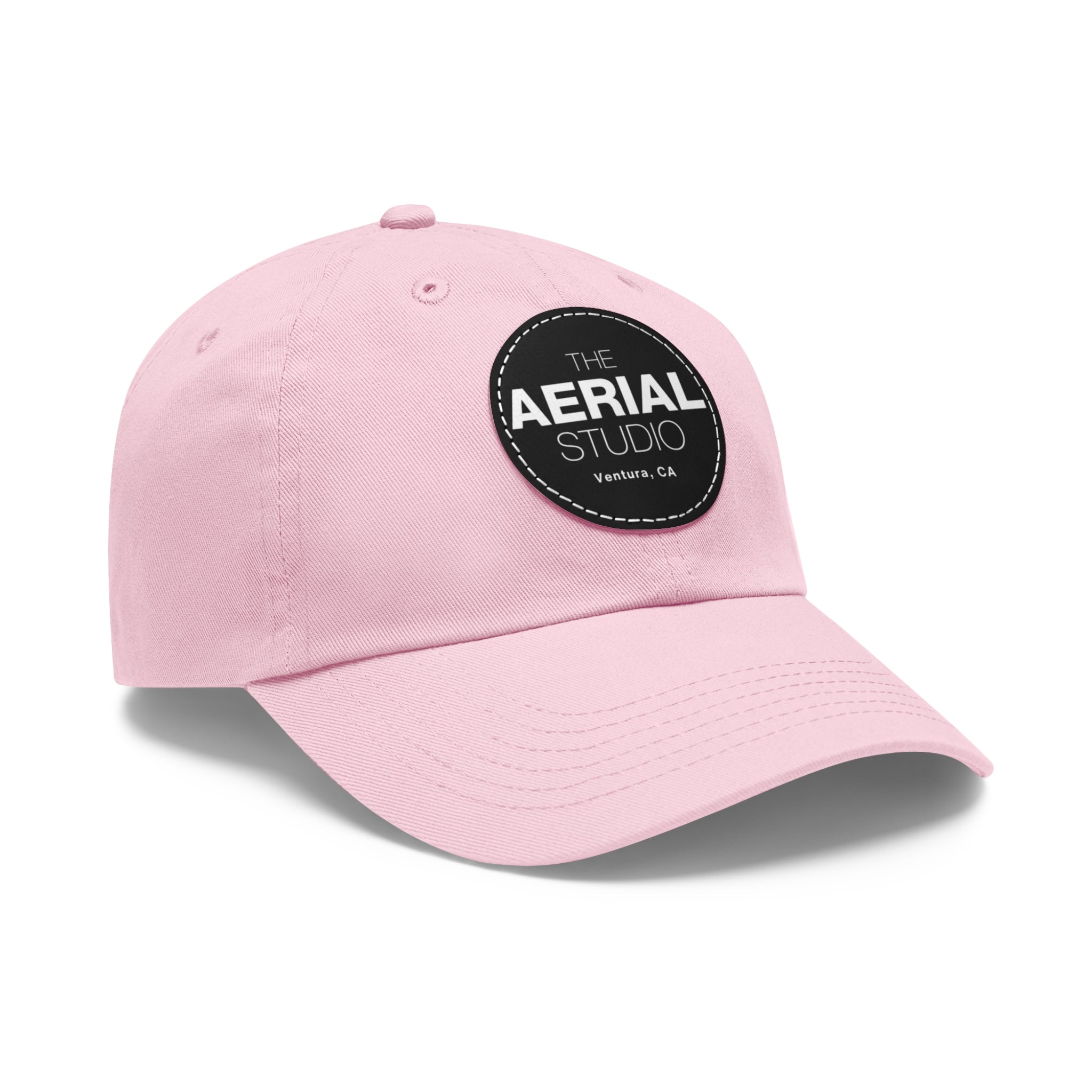 Aerial Studio Round Leather Patch Hat | Dad Hat with Leather Patch