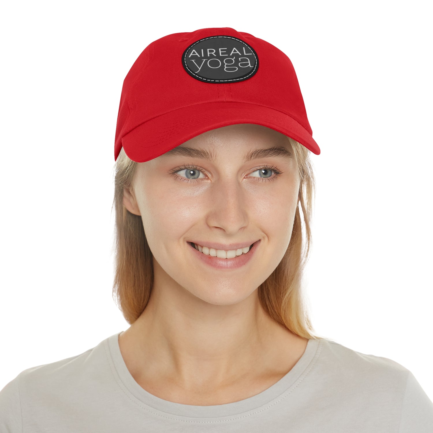 AIREAL Yoga patch hat | Dad Hat with Round Leather Patch