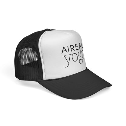AIREAL yoga Trucker Cap | Embroidered Mesh Hat, Fitness Activewear