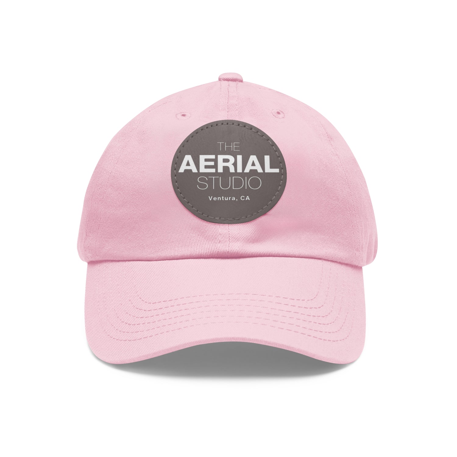 Aerial Studio Round Leather Patch Hat | Dad Hat with Leather Patch