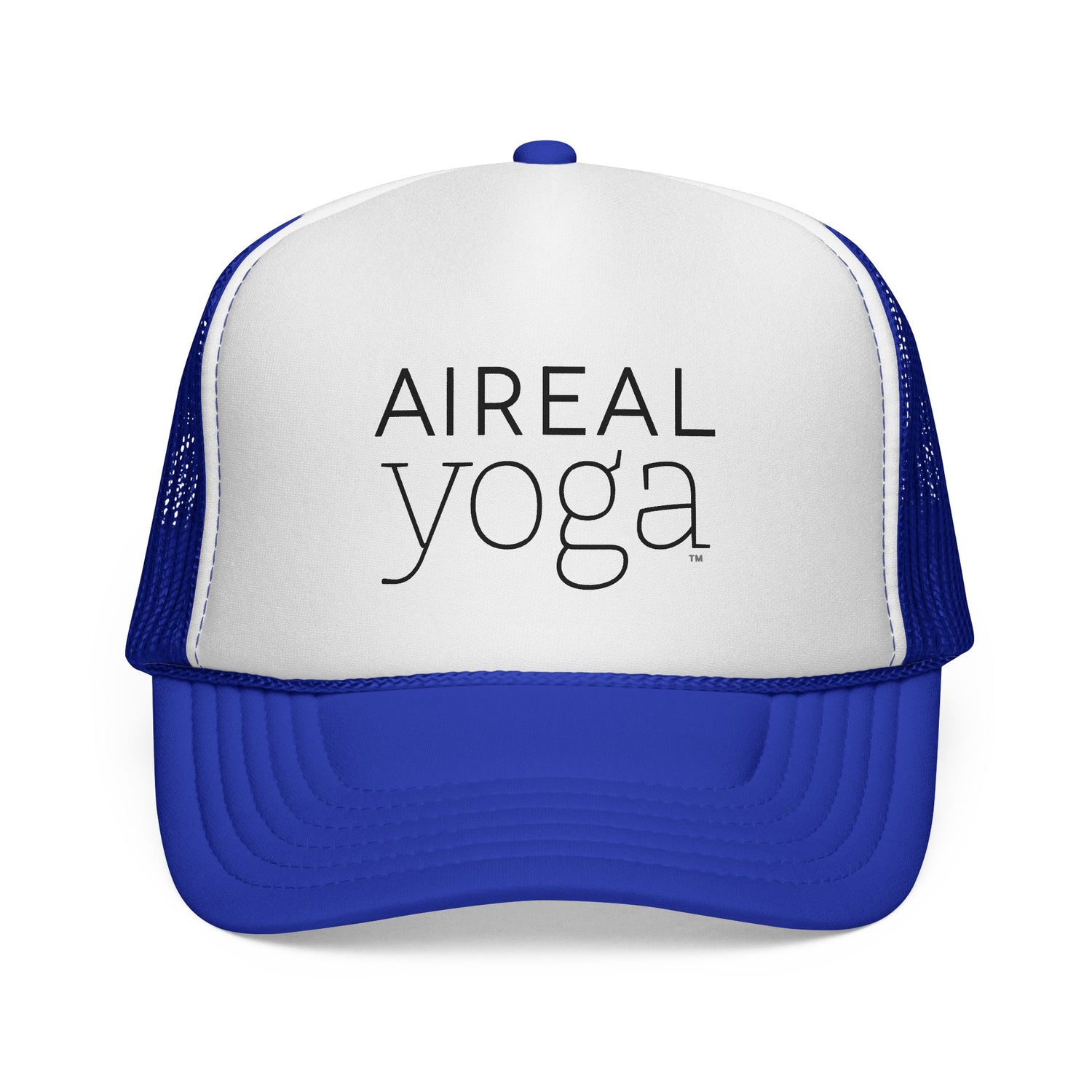 AIREAL yoga Trucker Cap | Embroidered Mesh Hat, Fitness Activewear
