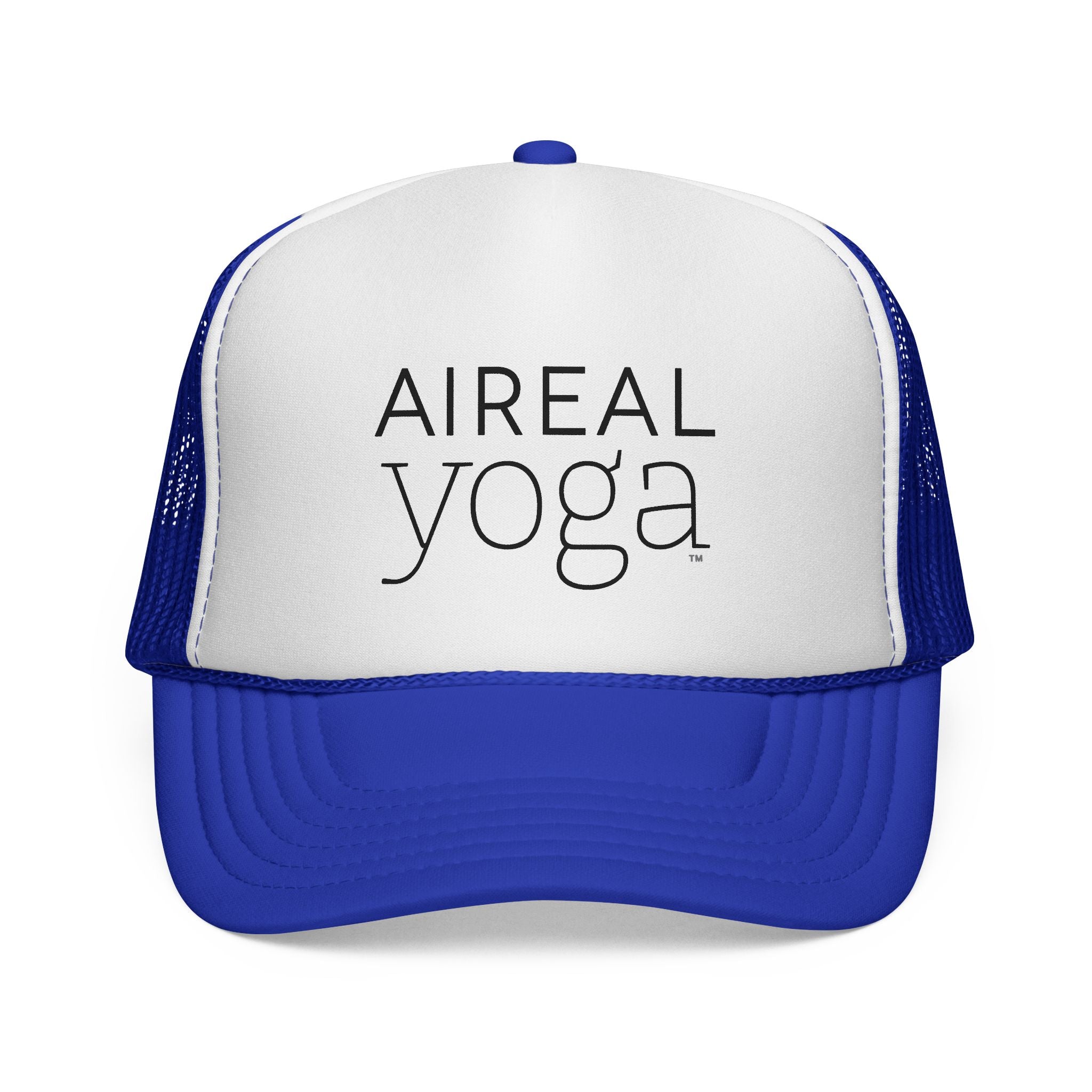 AIREAL yoga Trucker Cap | Embroidered Mesh Hat, Fitness Activewear