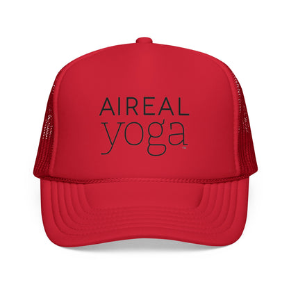 AIREAL yoga Trucker Cap | Embroidered Mesh Hat, Fitness Activewear