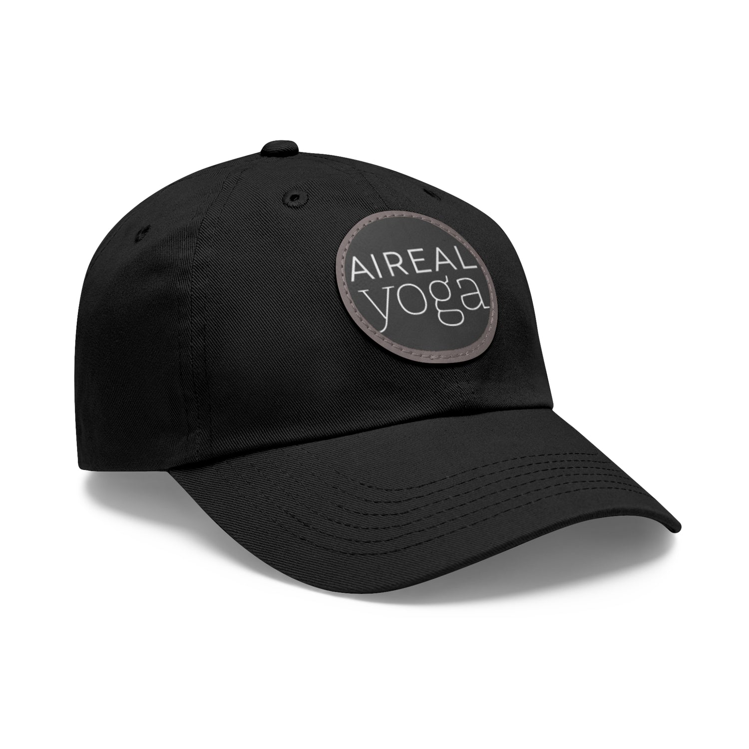 AIREAL Yoga patch hat | Dad Hat with Round Leather Patch