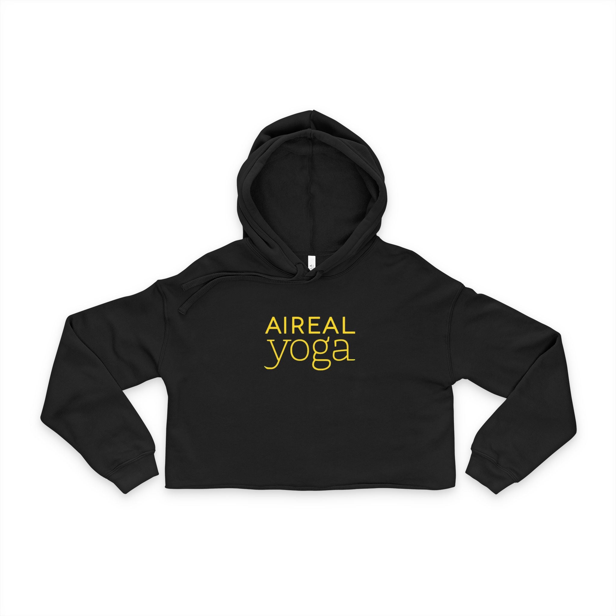 Aerial Yoga Cropped Hoodie | with gold logo on back