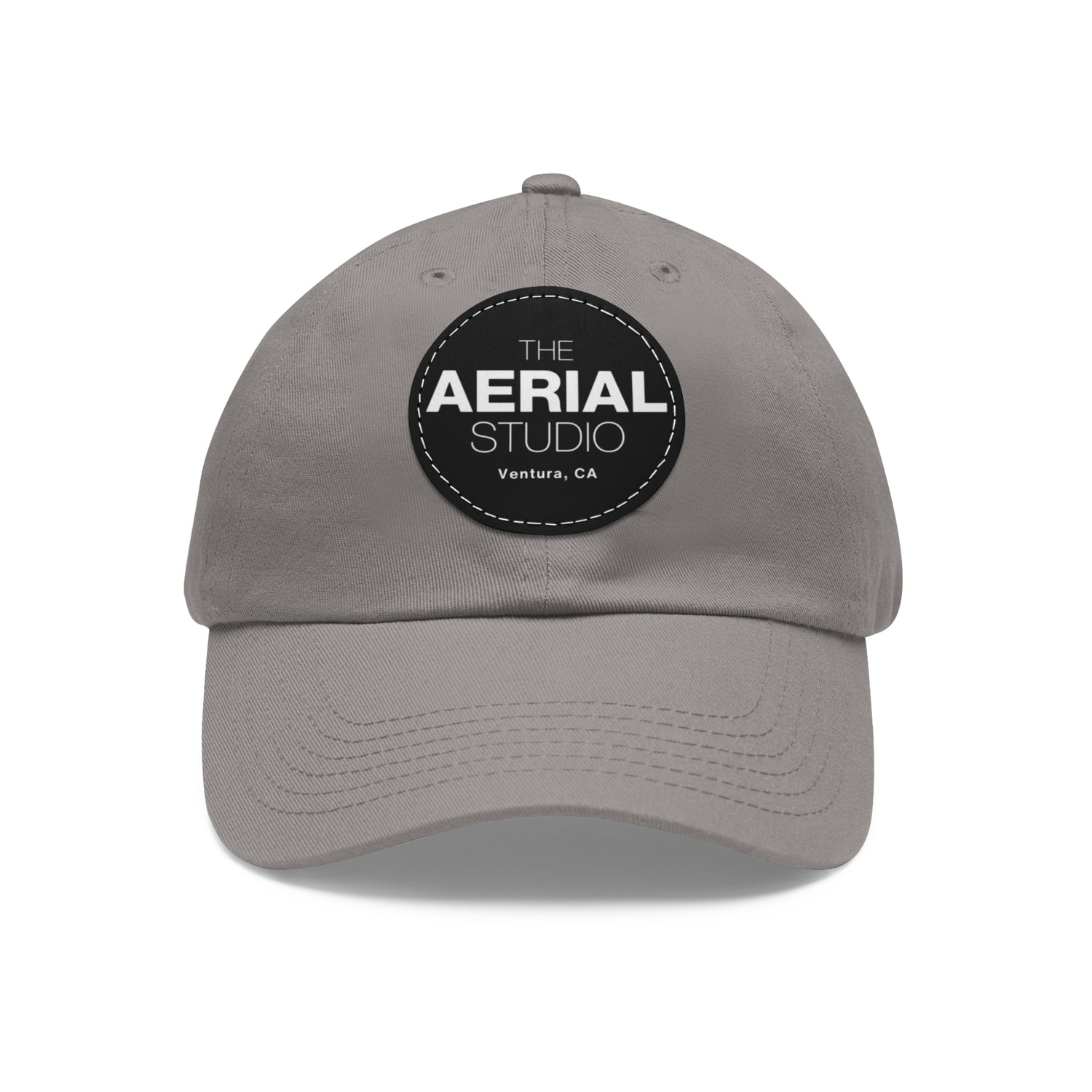 Aerial Studio Round Leather Patch Hat | Dad Hat with Leather Patch