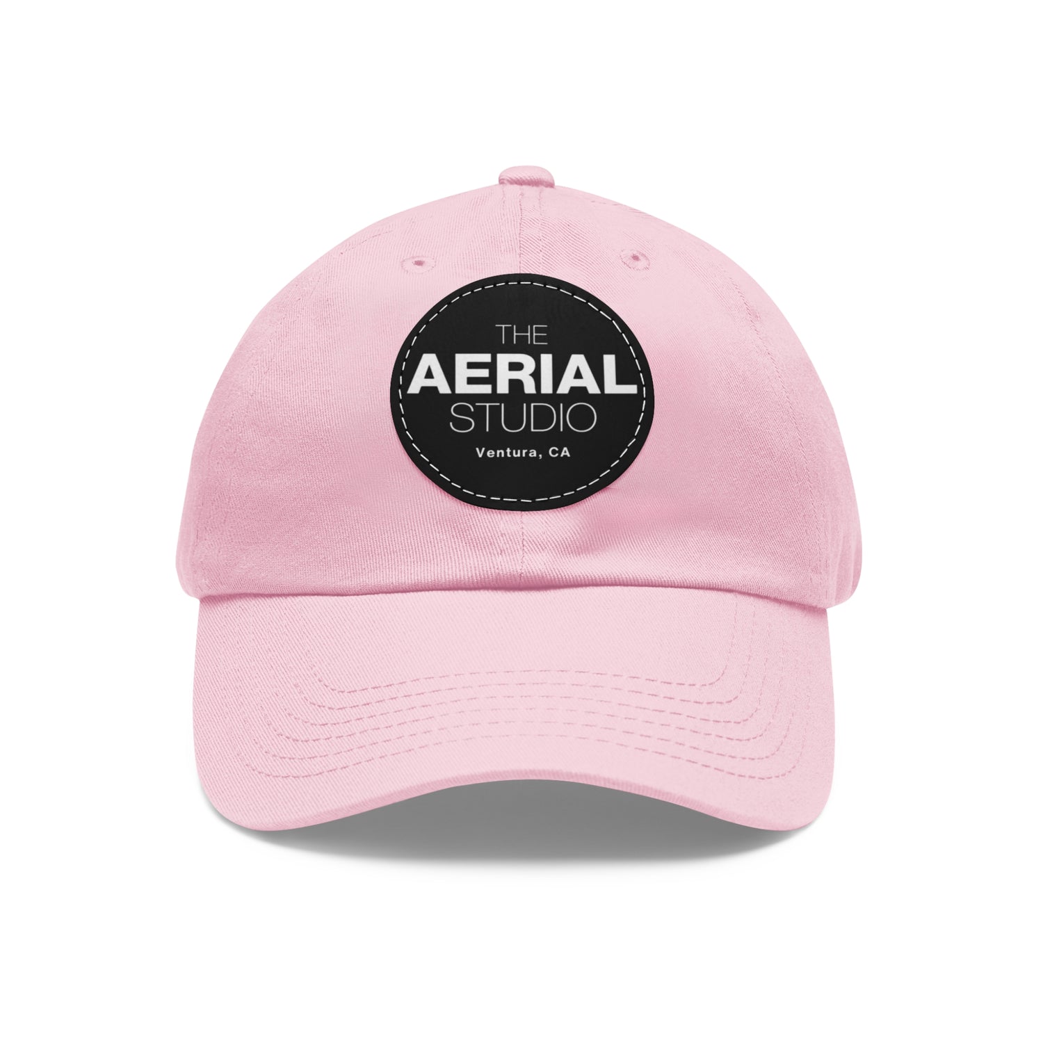 Aerial Studio Round Leather Patch Hat | Dad Hat with Leather Patch