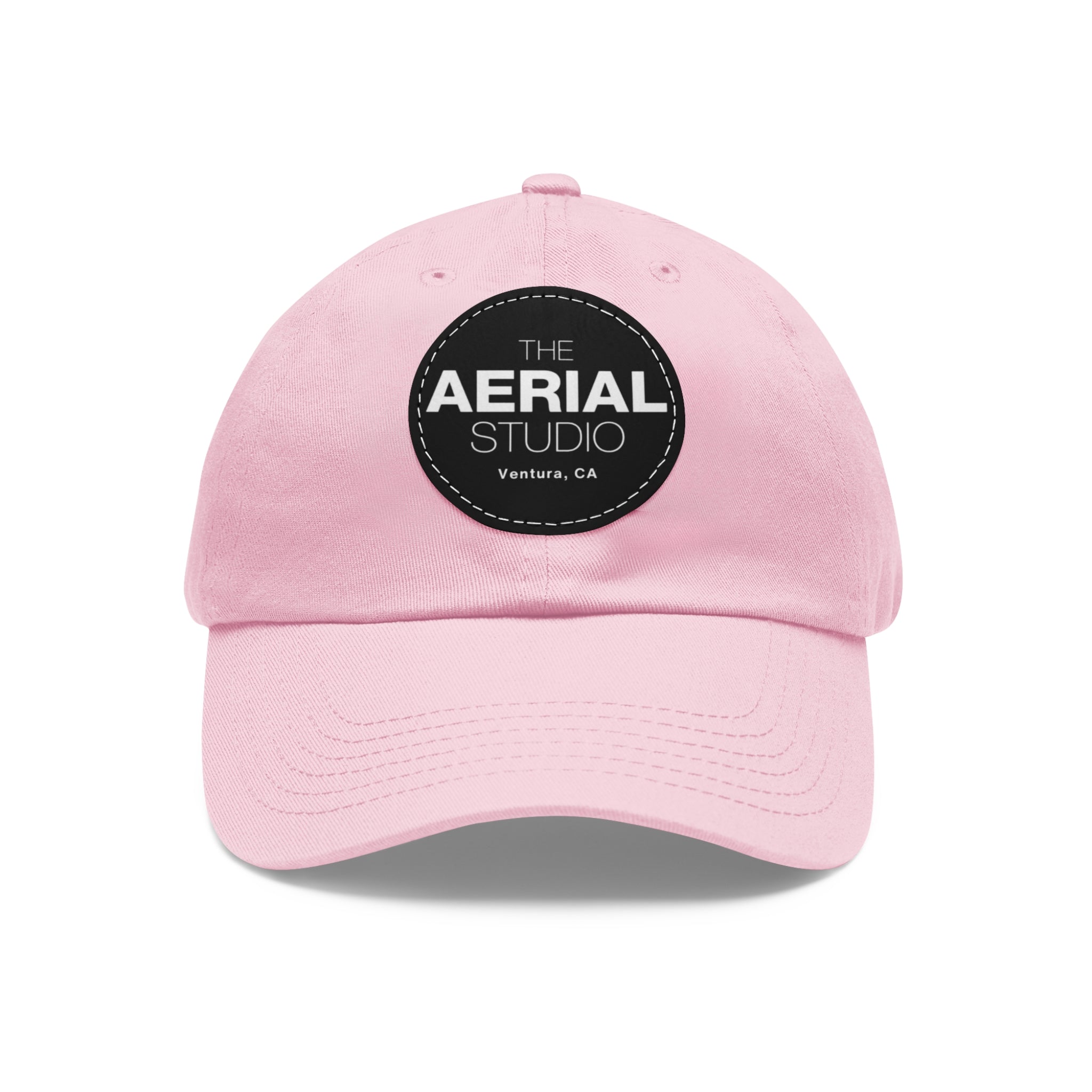 Aerial Studio Round Leather Patch Hat | Dad Hat with Leather Patch