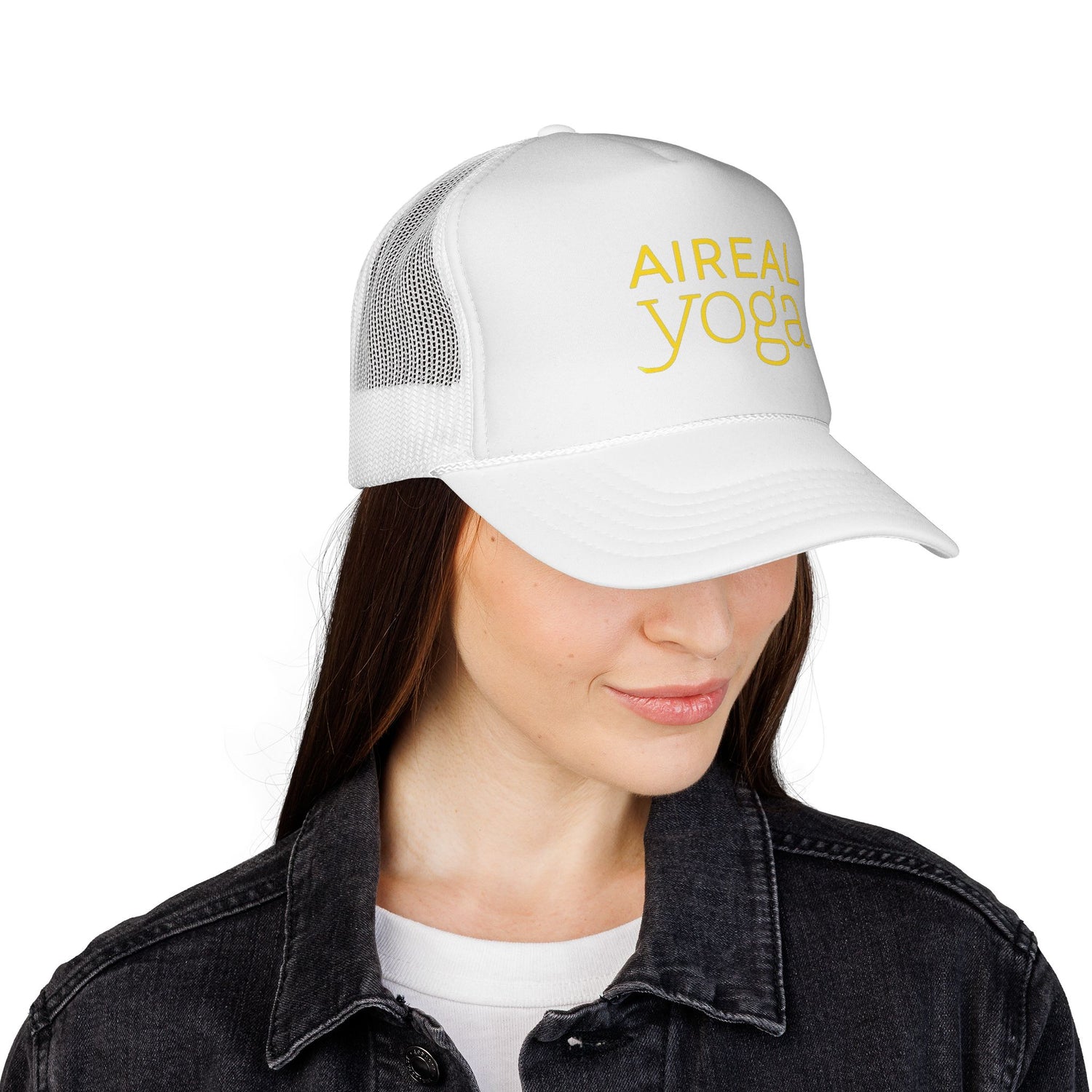 Aireal Yoga Trucker Cap | Embroidered Yoga Hat