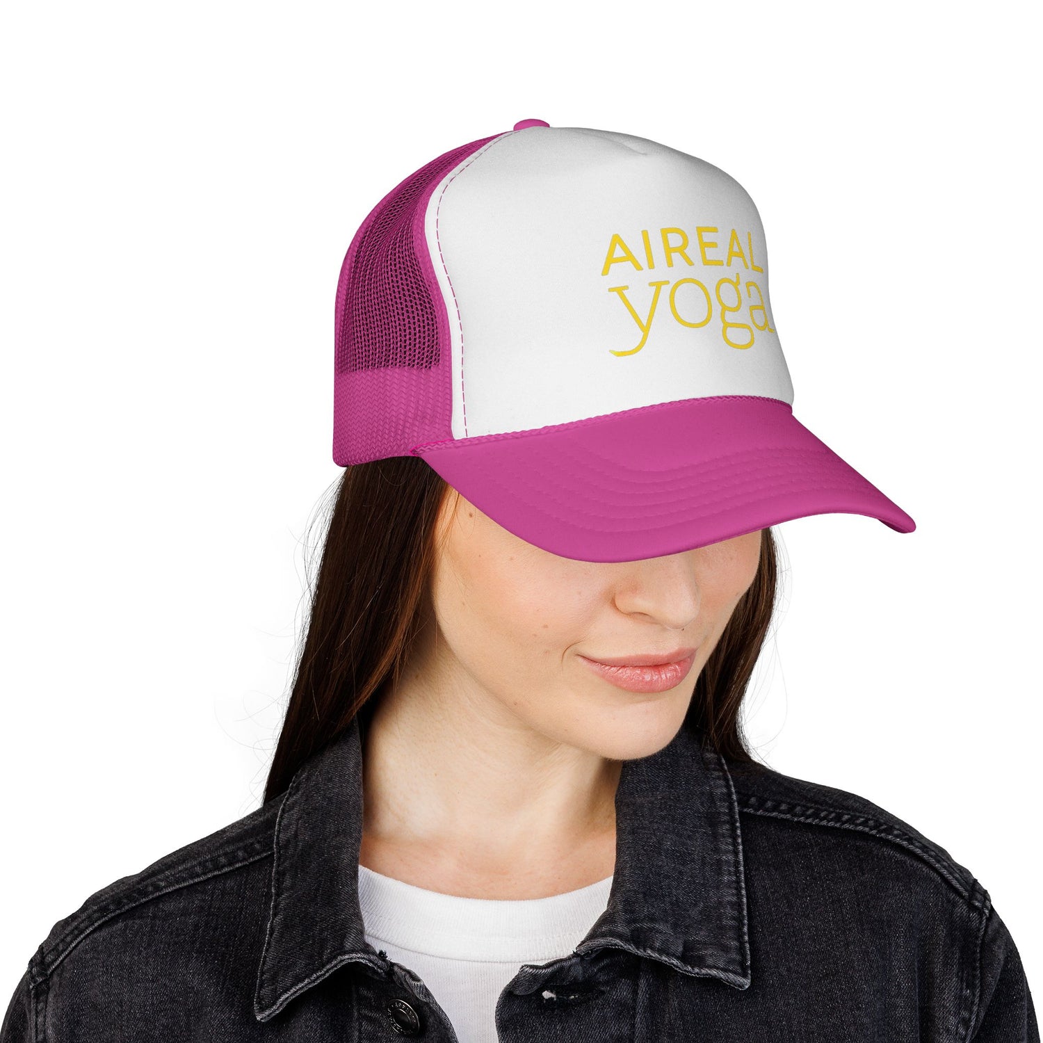 Aireal Yoga Trucker Cap | Embroidered Yoga Hat