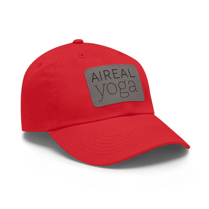 Aireal Yoga Leather Patch Dad Hat | Rectangle Logo