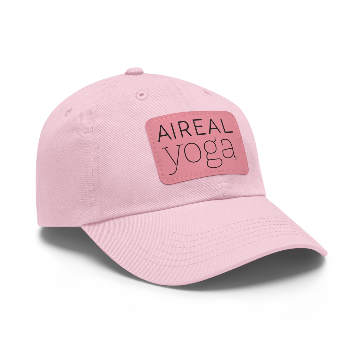 Aireal Yoga Leather Patch Dad Hat | Rectangle Logo