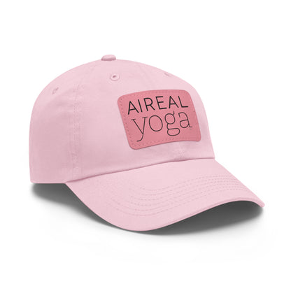 Aireal Yoga Leather Patch Dad Hat | Rectangle Logo