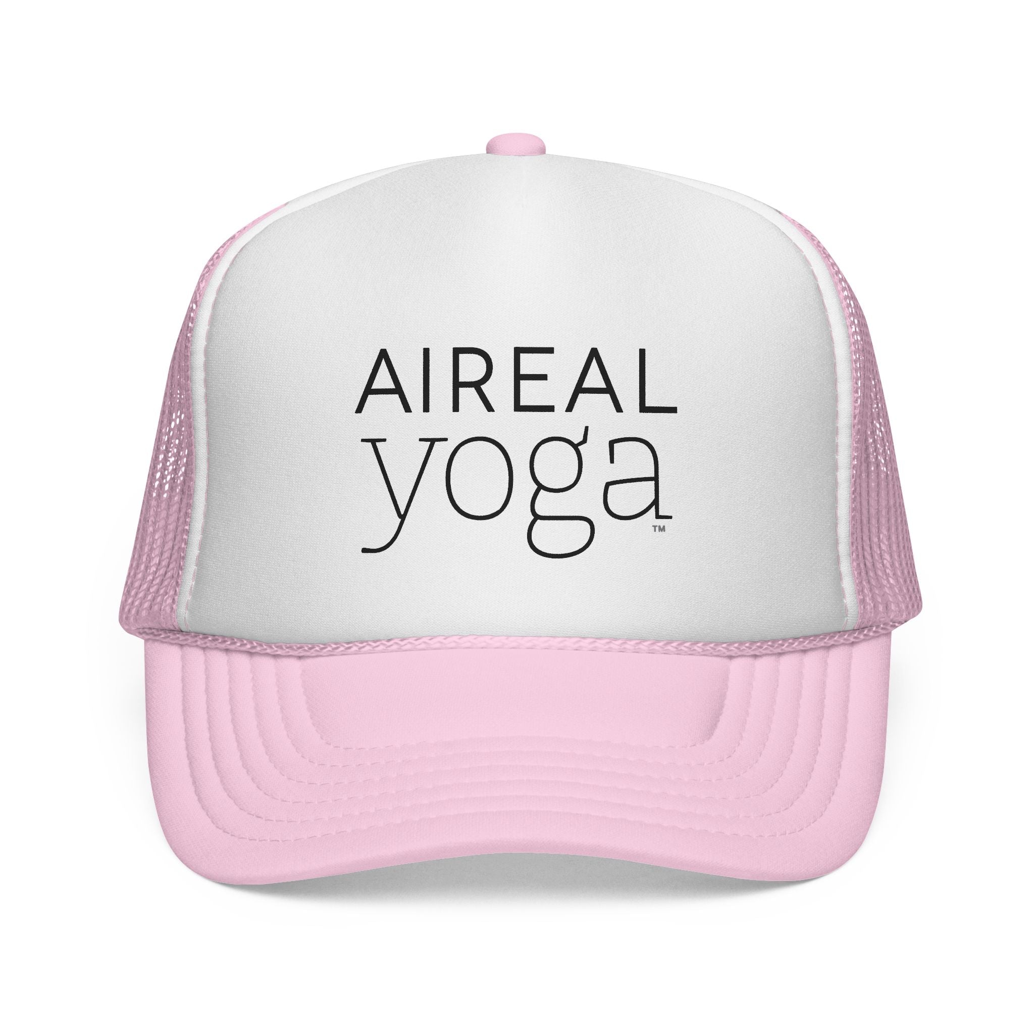 AIREAL yoga Trucker Cap | Embroidered Mesh Hat, Fitness Activewear