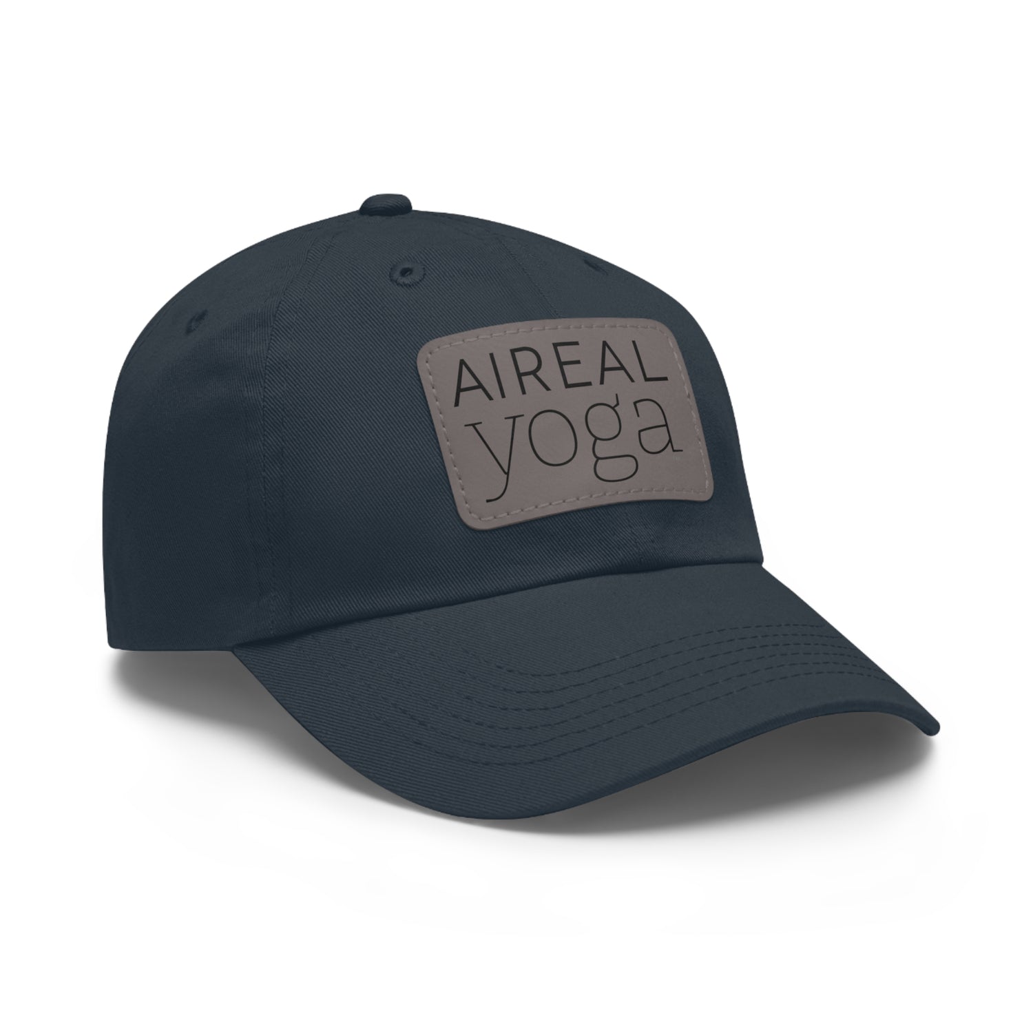 Aireal Yoga Leather Patch Dad Hat | Rectangle Logo