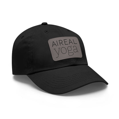 Aireal Yoga Leather Patch Dad Hat | Rectangle Logo