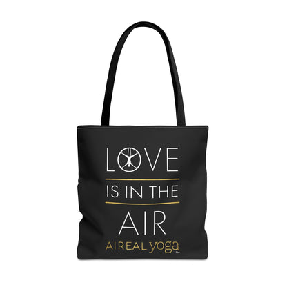 Love Is In The Air Tote Bag | Aerial Yoga Typography Tote