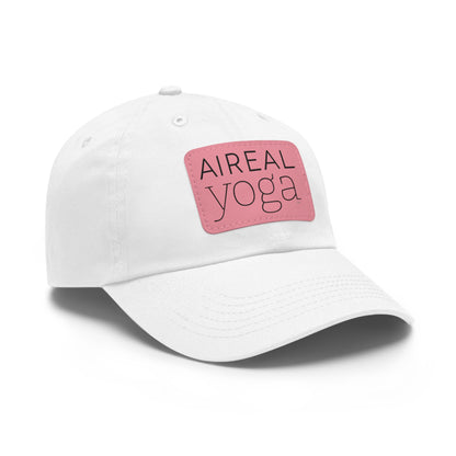 Aireal Yoga Leather Patch Dad Hat | Rectangle Logo