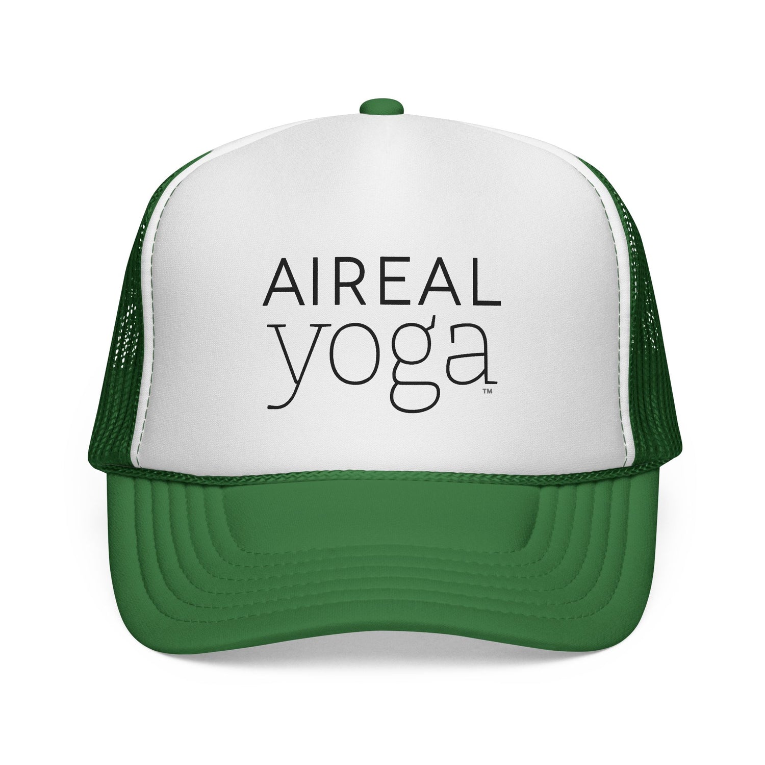 AIREAL yoga Trucker Cap | Embroidered Mesh Hat, Fitness Activewear