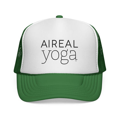 AIREAL yoga Trucker Cap | Embroidered Mesh Hat, Fitness Activewear