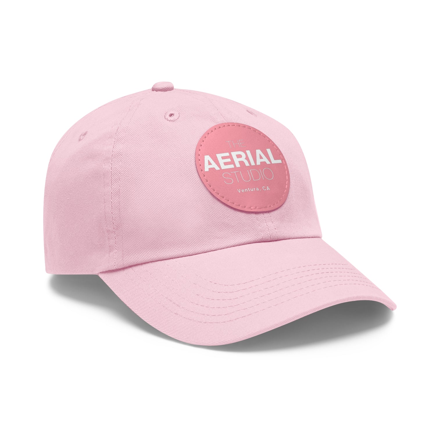 Aerial Studio Round Leather Patch Hat | Dad Hat with Leather Patch