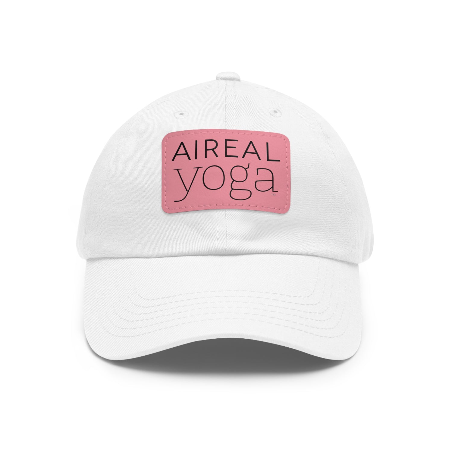 Aireal Yoga Leather Patch Dad Hat | Rectangle Logo