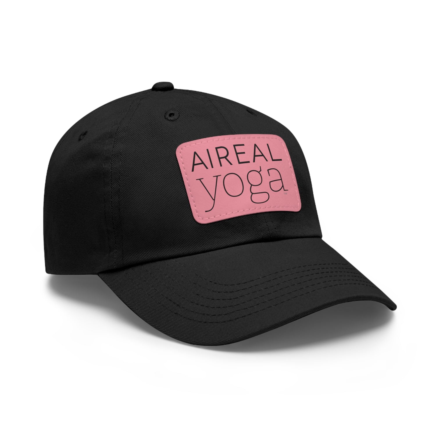 Aireal Yoga Leather Patch Dad Hat | Rectangle Logo