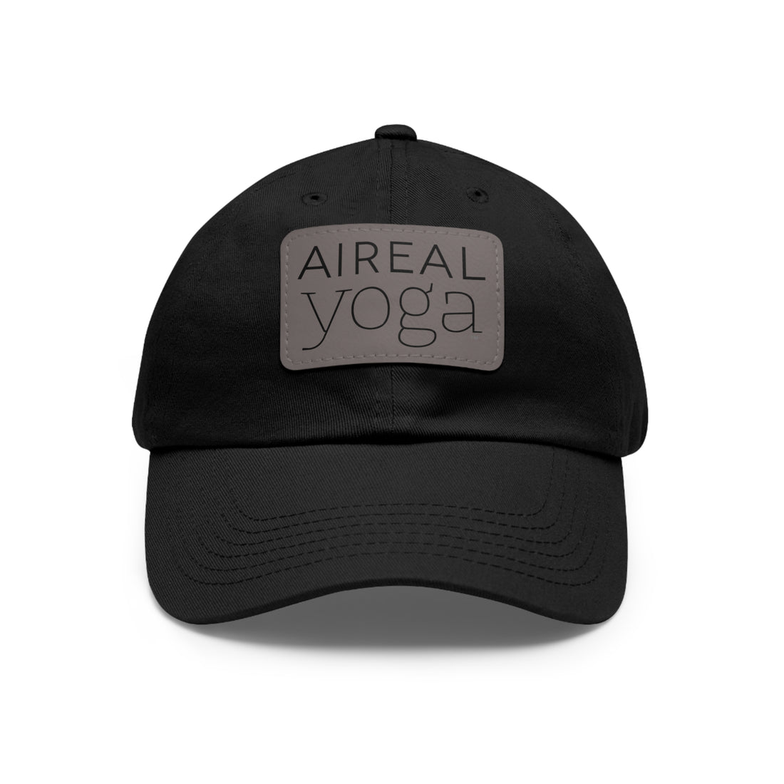 Aireal Yoga Leather Patch Dad Hat | Rectangle Logo