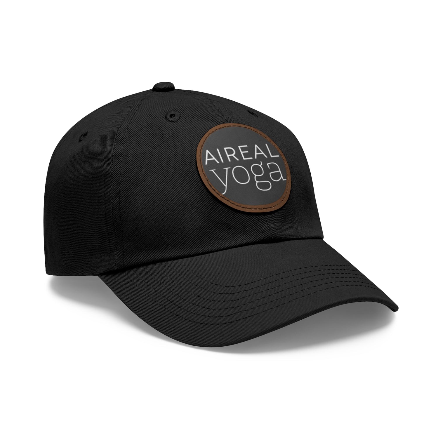 AIREAL Yoga patch hat | Dad Hat with Round Leather Patch