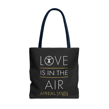 Love Is In The Air Tote Bag | Aerial Yoga Typography Tote