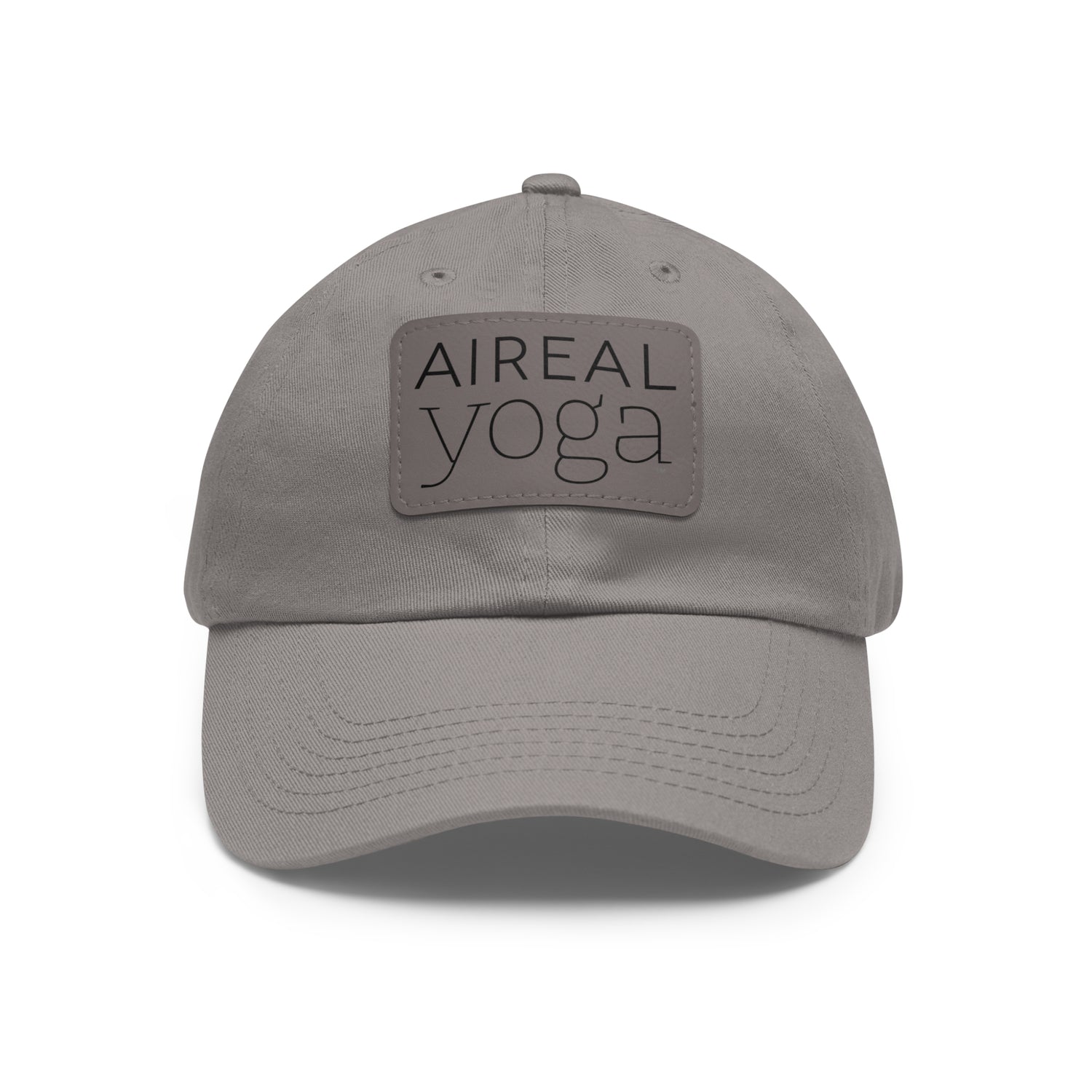 Aireal Yoga Leather Patch Dad Hat | Rectangle Logo