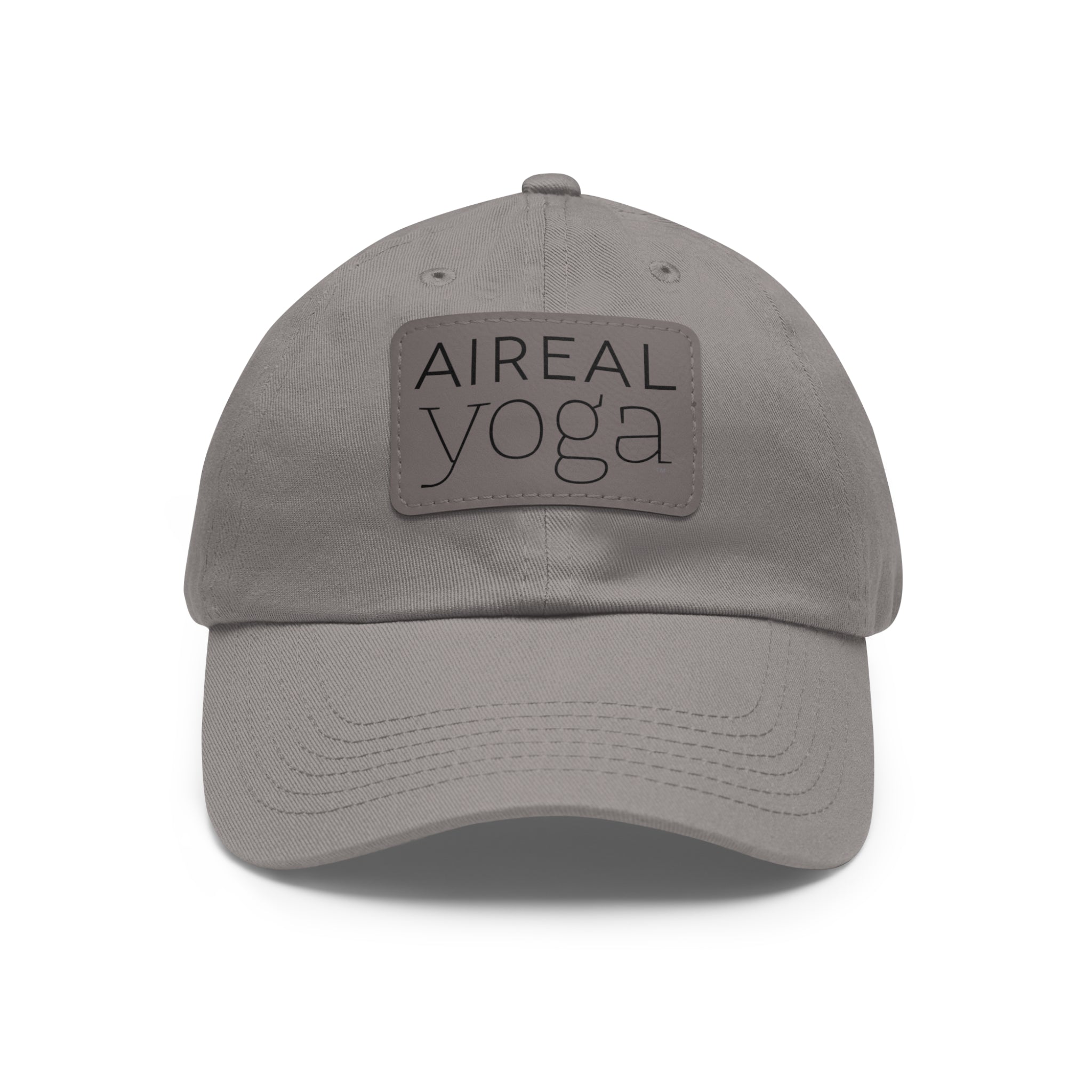 Aireal Yoga Leather Patch Dad Hat | Rectangle Logo