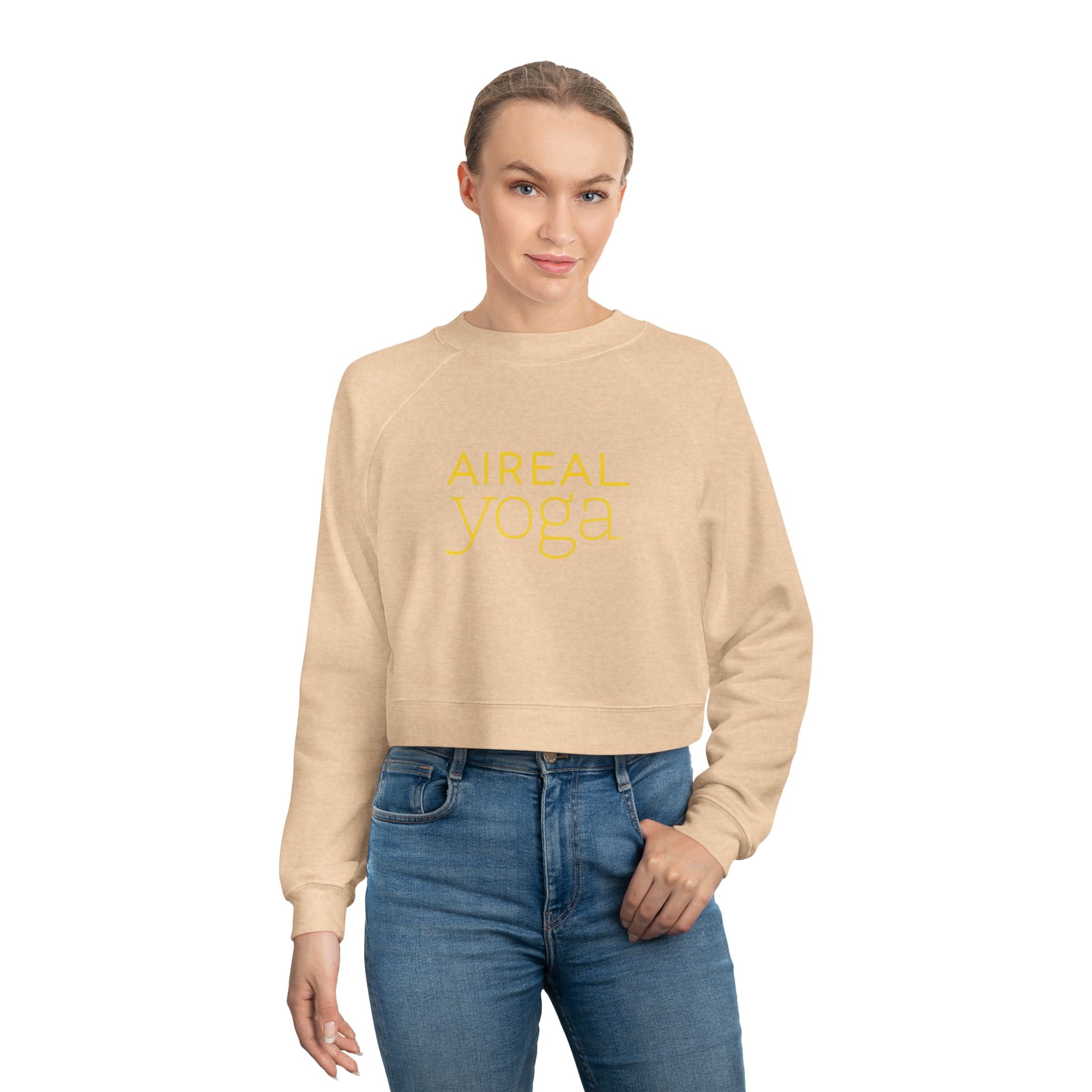 Aireal Yoga logo Cropped Pullover | aerial silks yoga sweatshirt