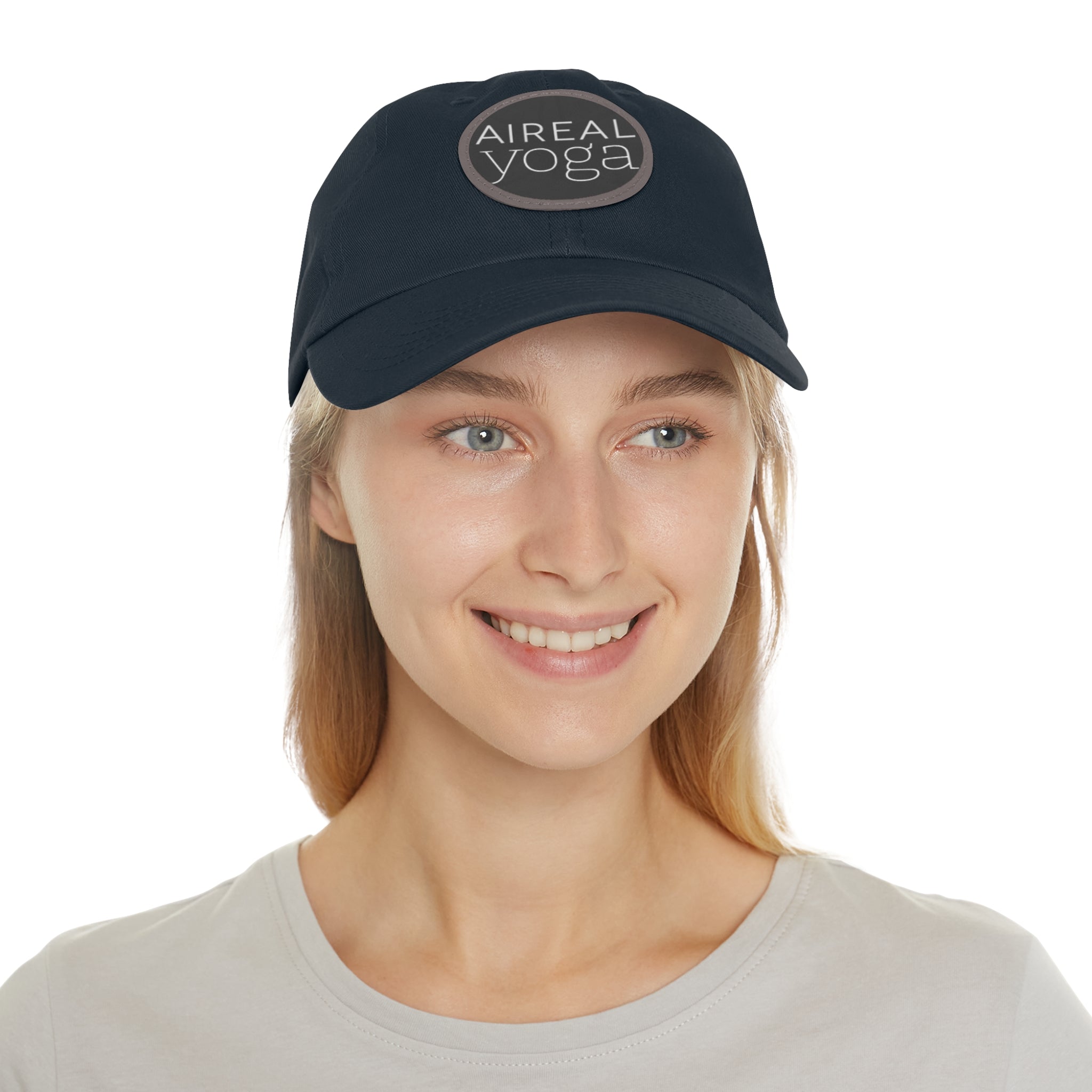 AIREAL Yoga patch hat | Dad Hat with Round Leather Patch