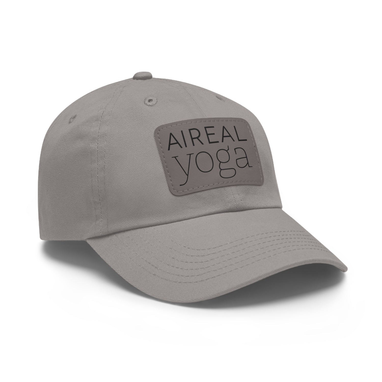 Aireal Yoga Leather Patch Dad Hat | Rectangle Logo