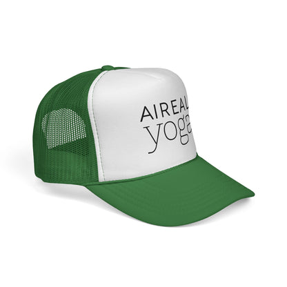 AIREAL yoga Trucker Cap | Embroidered Mesh Hat, Fitness Activewear